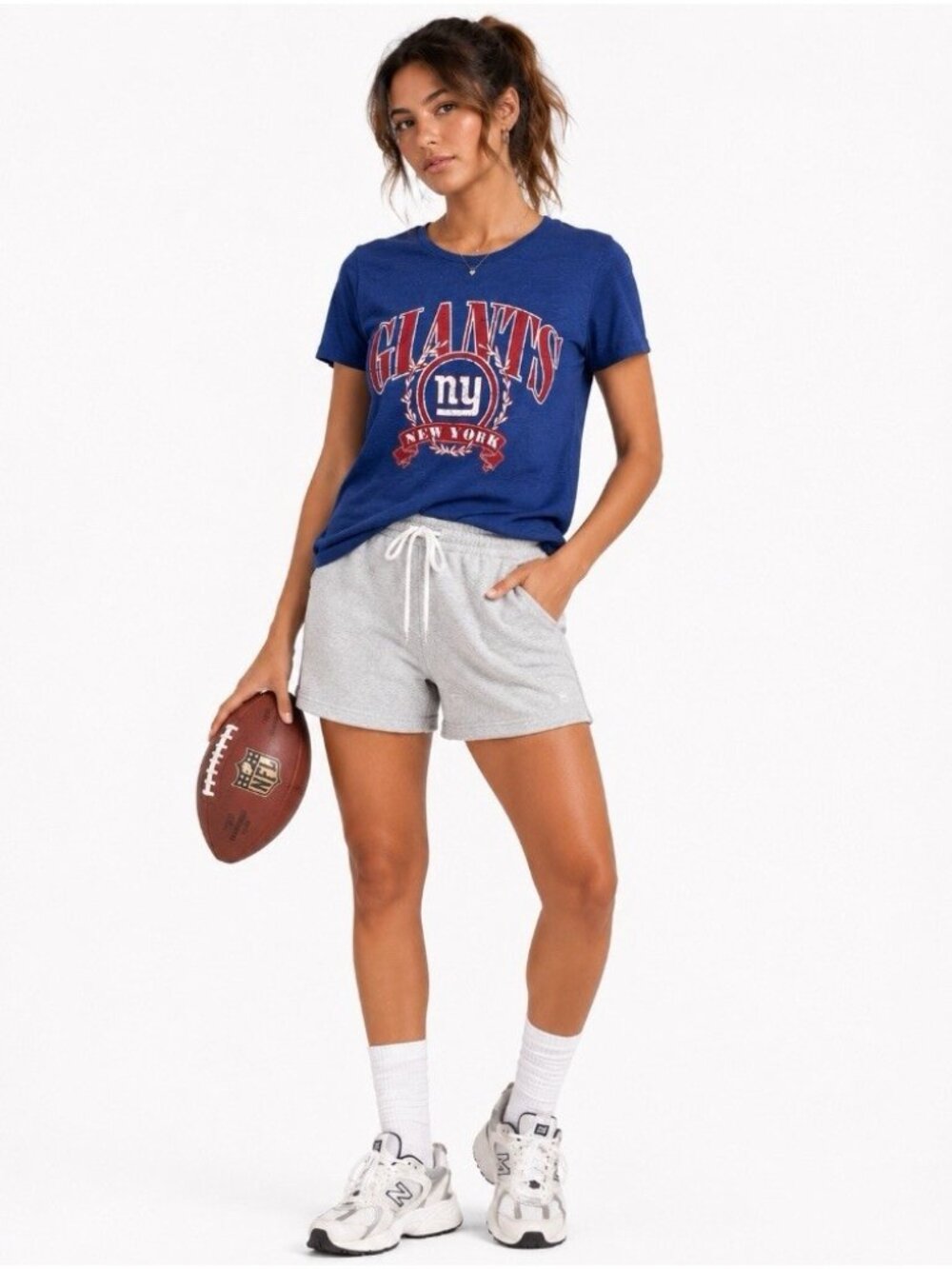 Women’s New York Giants Round Neck T Shirt Small Blue NFL CSA NWT